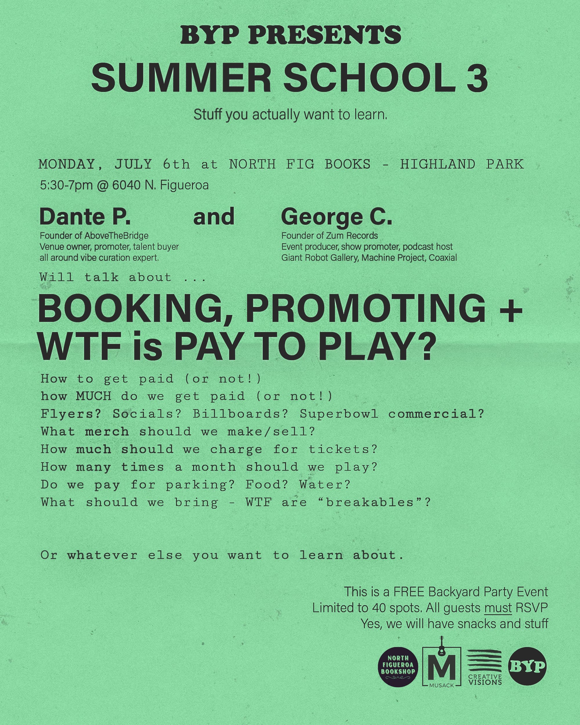 Booking, Promoting + WTF is Pay To Play?!